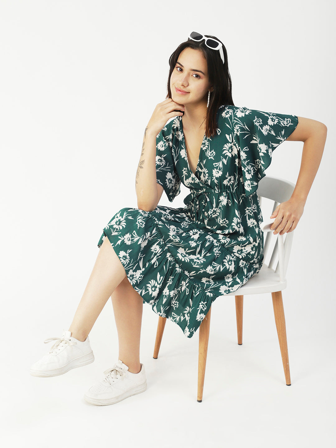Wrap Style Dress, Knee