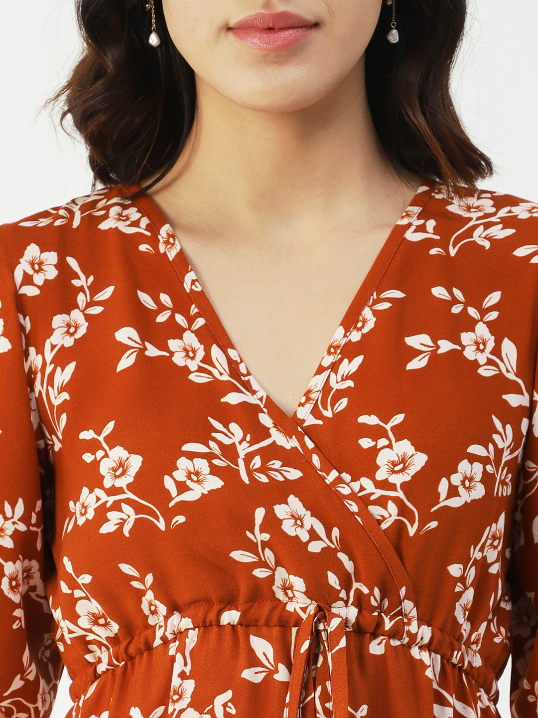 Wrap Style Dress, Knee