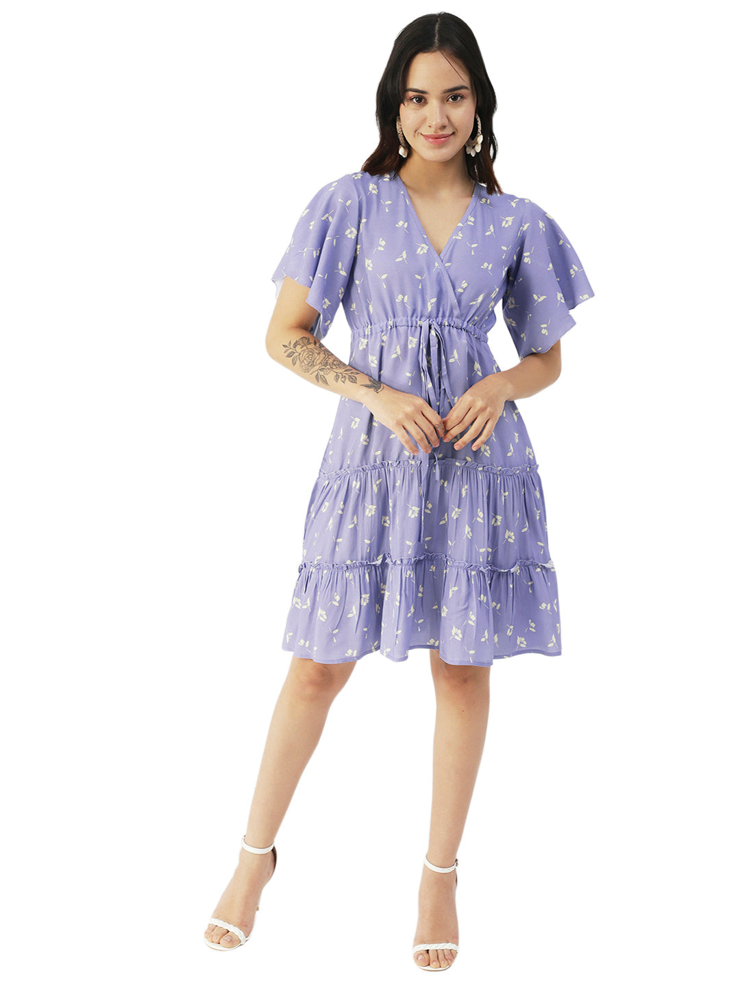 Wrap Style Dress, Knee