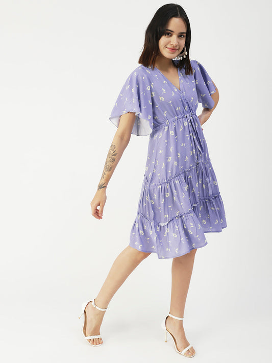 Wrap Style Dress, Knee