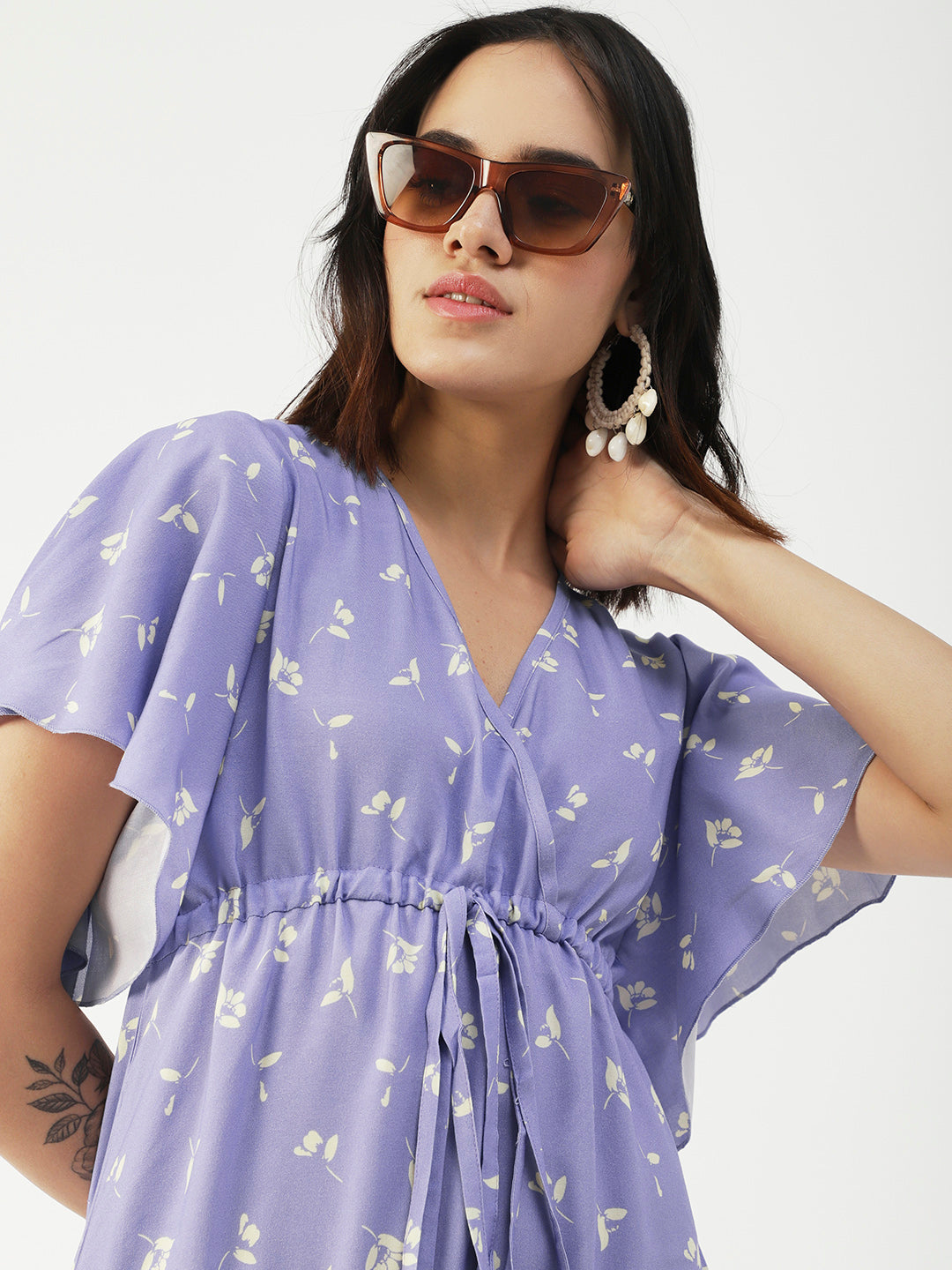 Wrap Style Dress, Knee