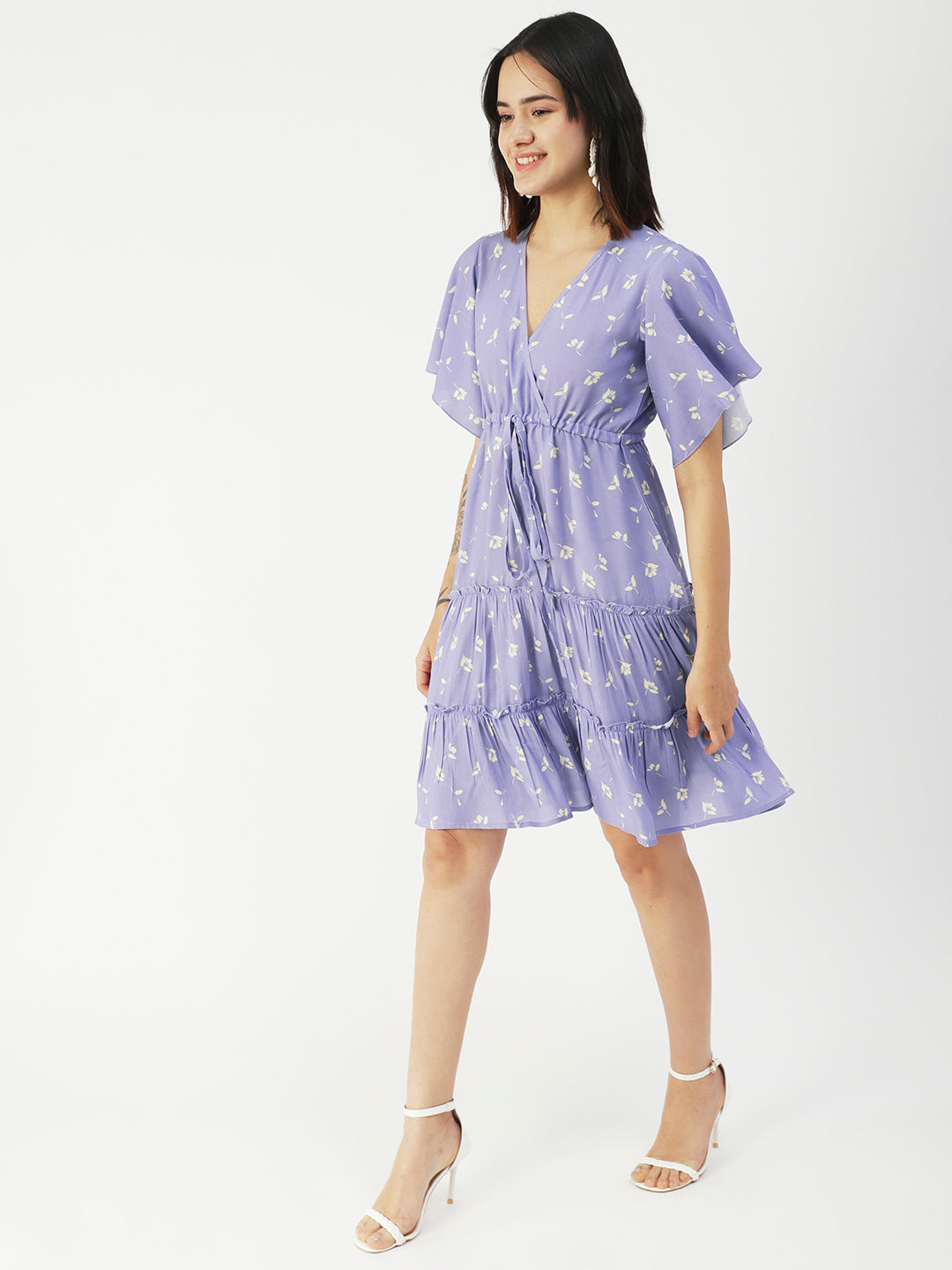 Wrap Style Dress, Knee