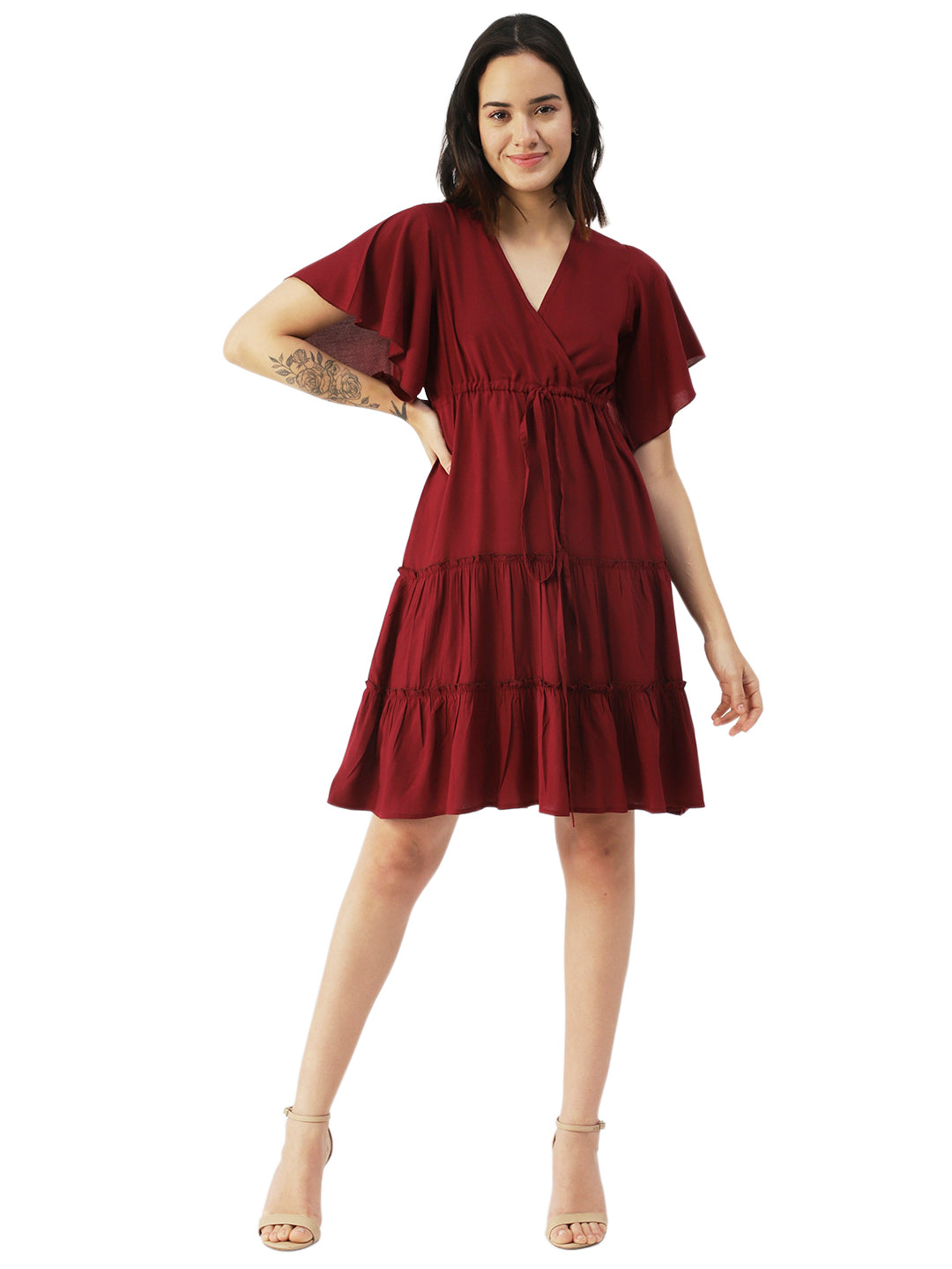 Wrap Style Dress, Knee