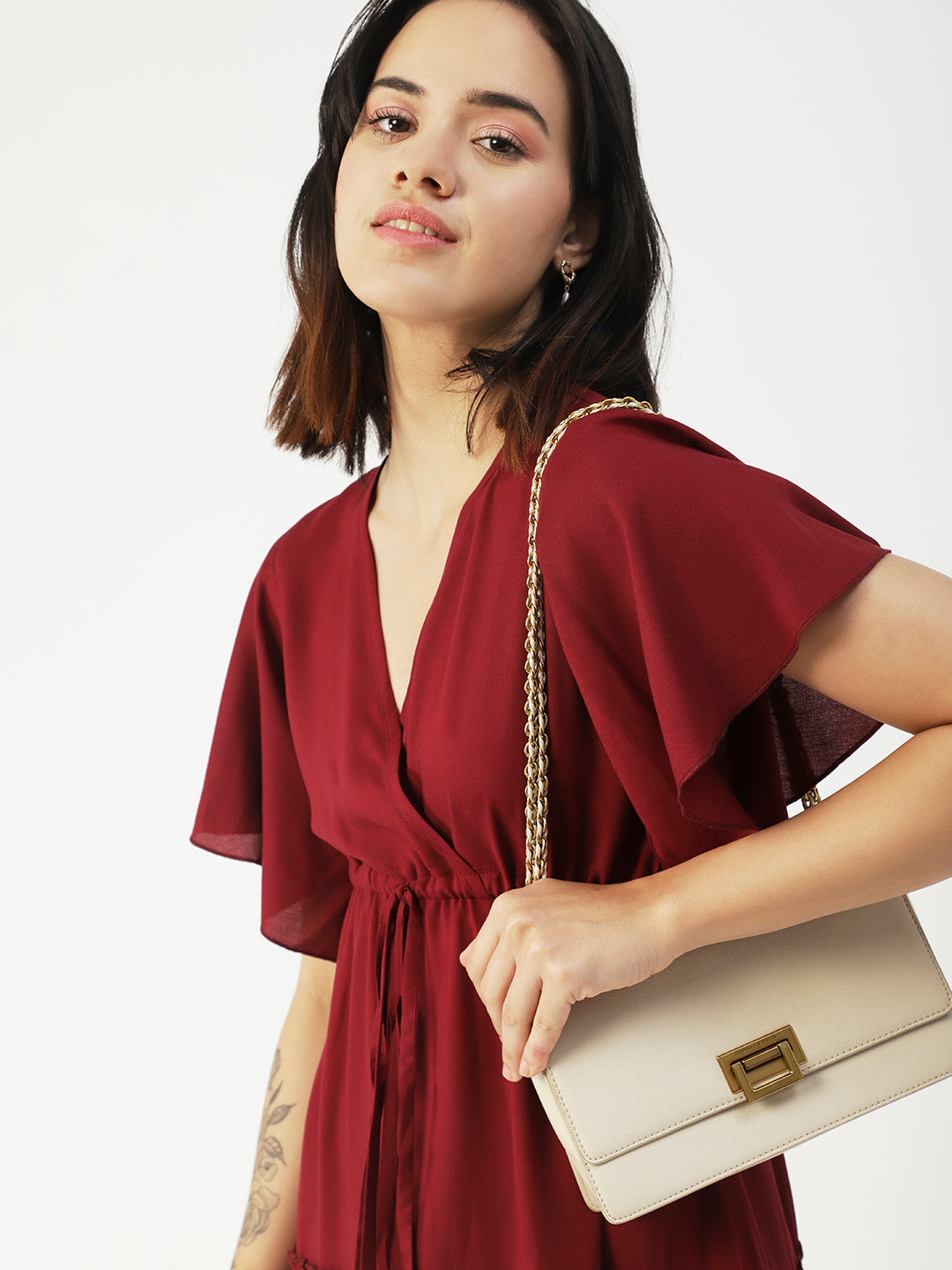 Wrap Style Dress, Knee
