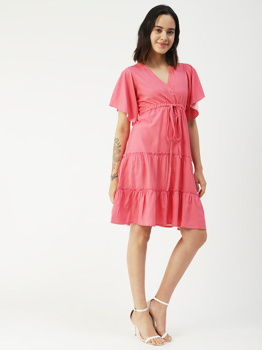 Wrap Style Dress, Knee