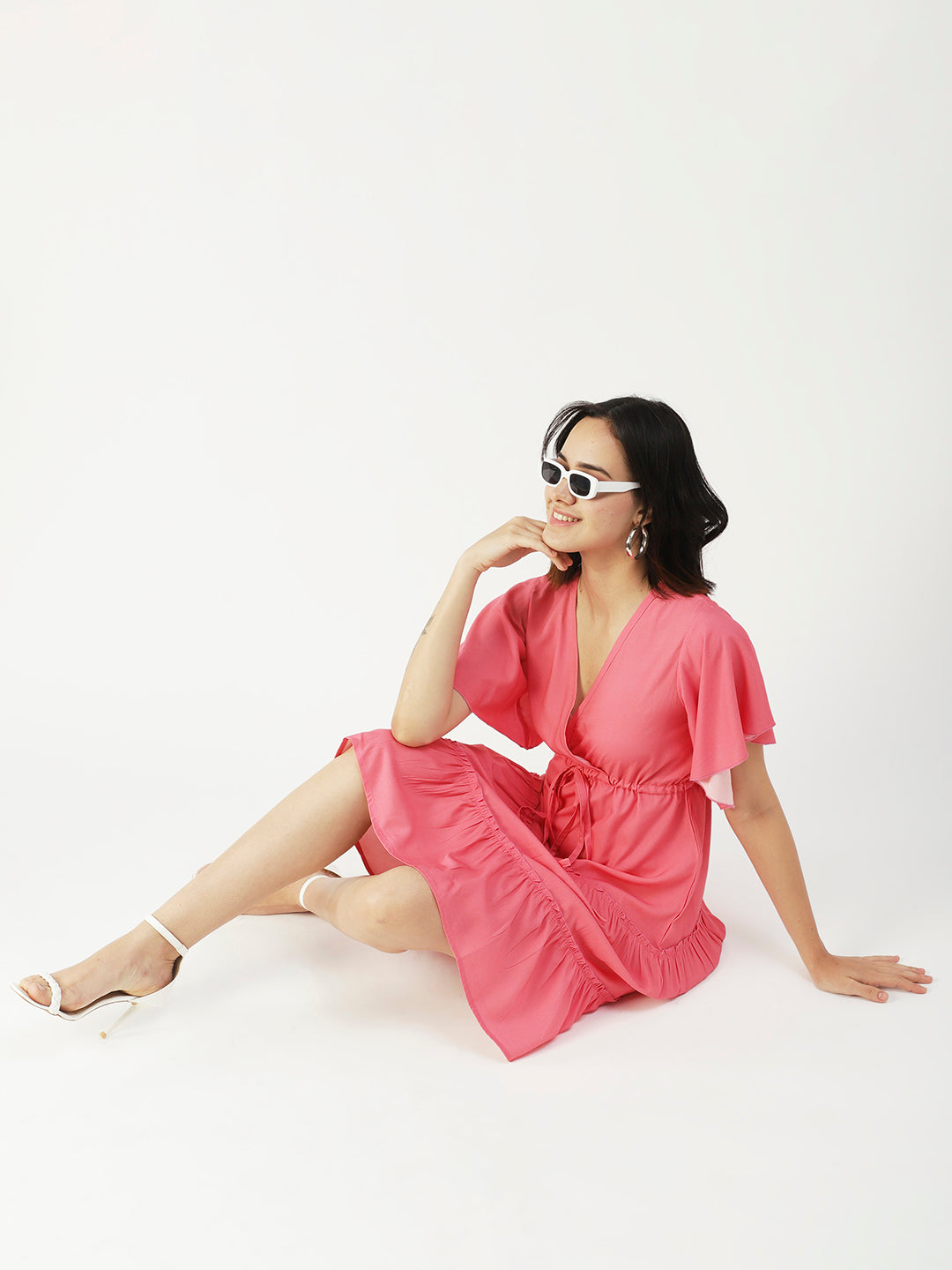 Wrap Style Dress, Knee