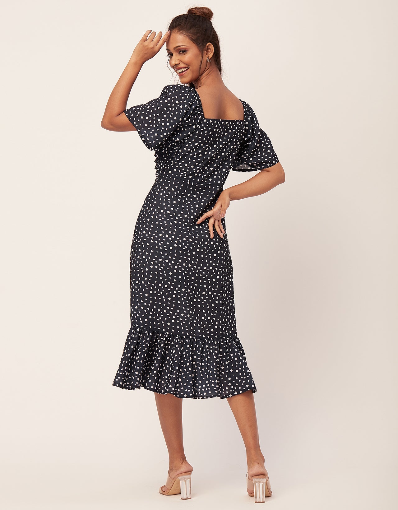 Side Slit Ruffle Dress