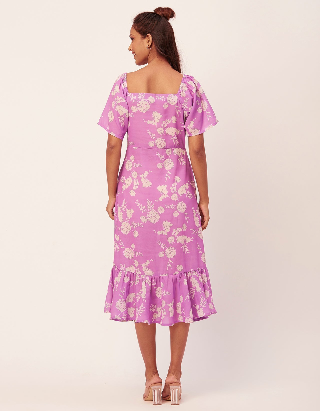 Side Slit Ruffle Dress