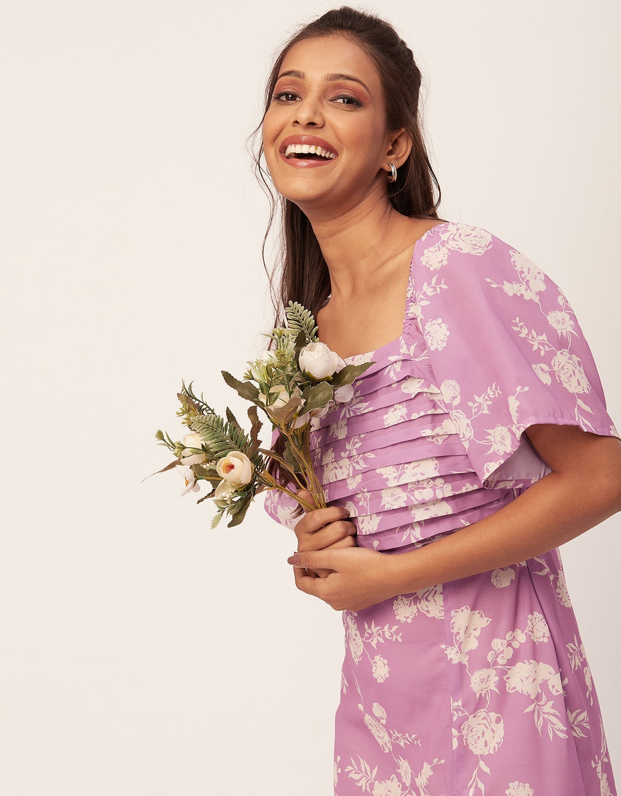Side Slit Ruffle Dress