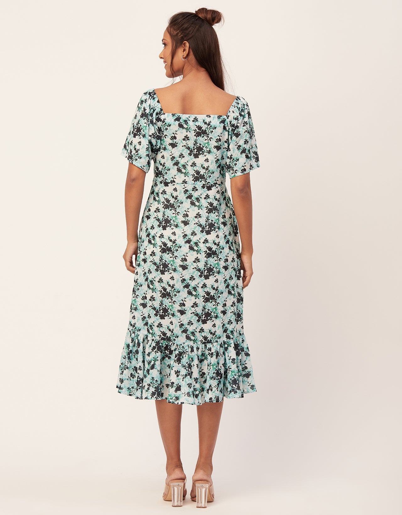 Side Slit Ruffle Dress