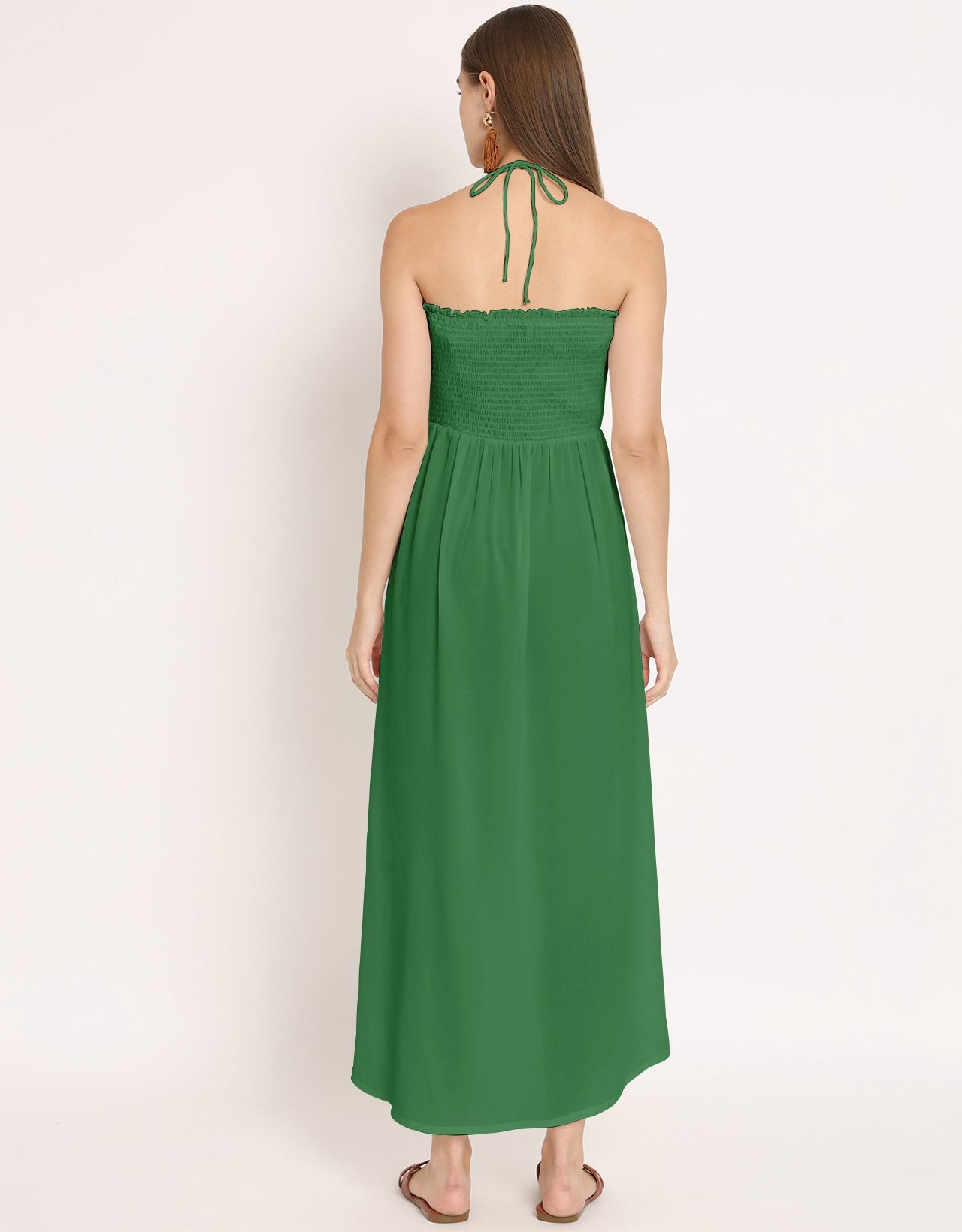 Printed Cut Out Halter Dress