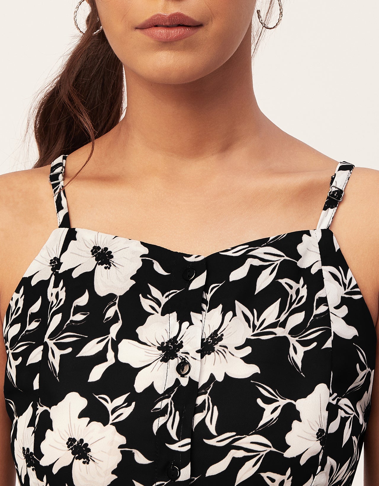 Buttoned Dress, Spaghetti Strap