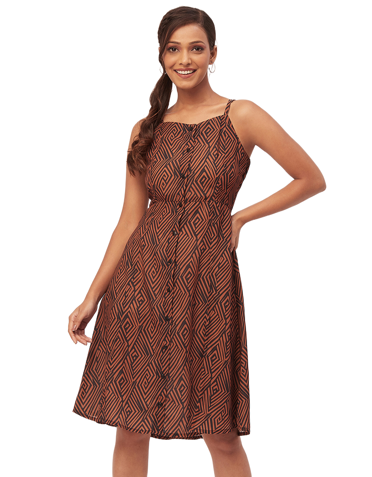 Buttoned Dress, Spaghetti Strap