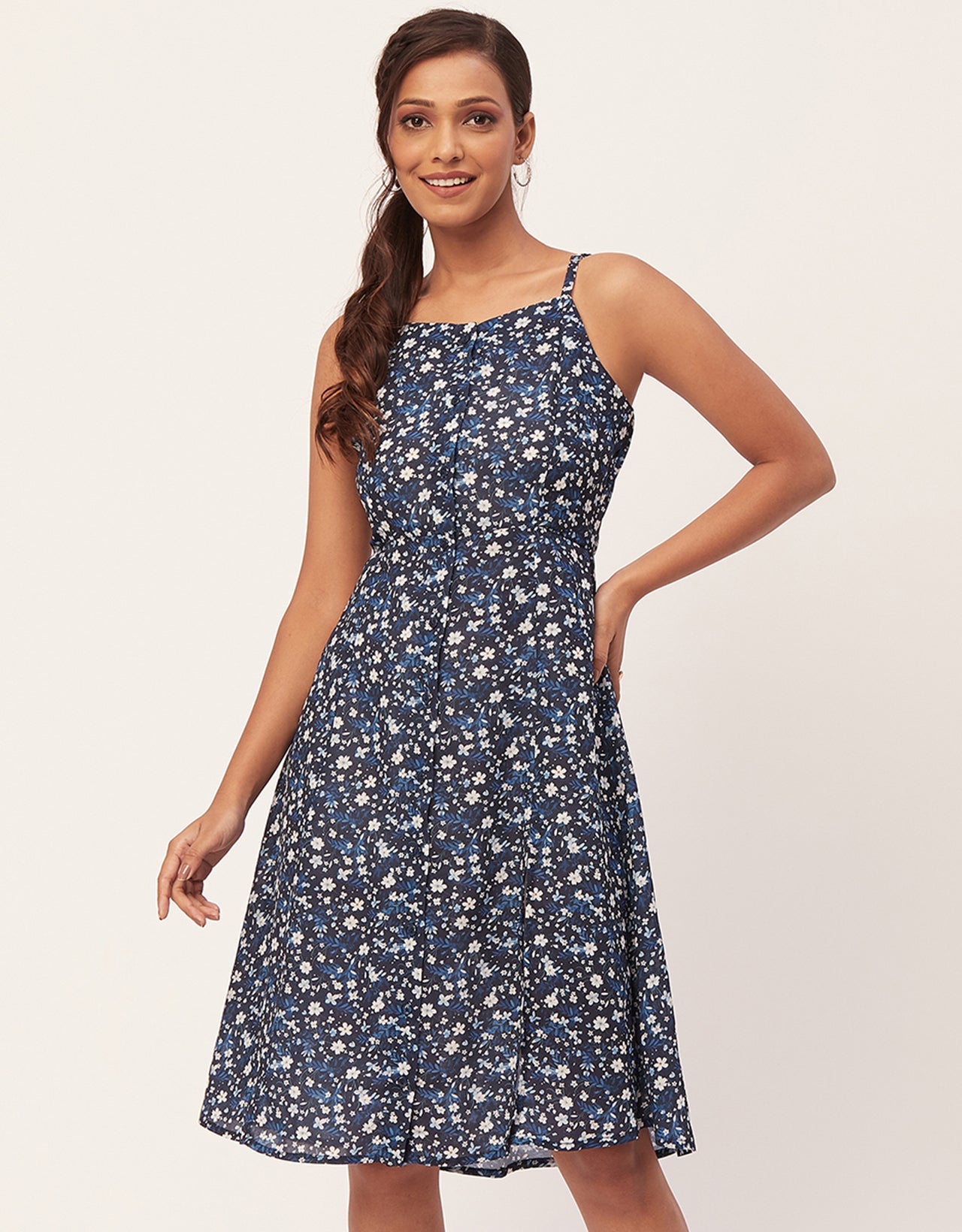 Buttoned Dress, Spaghetti Strap