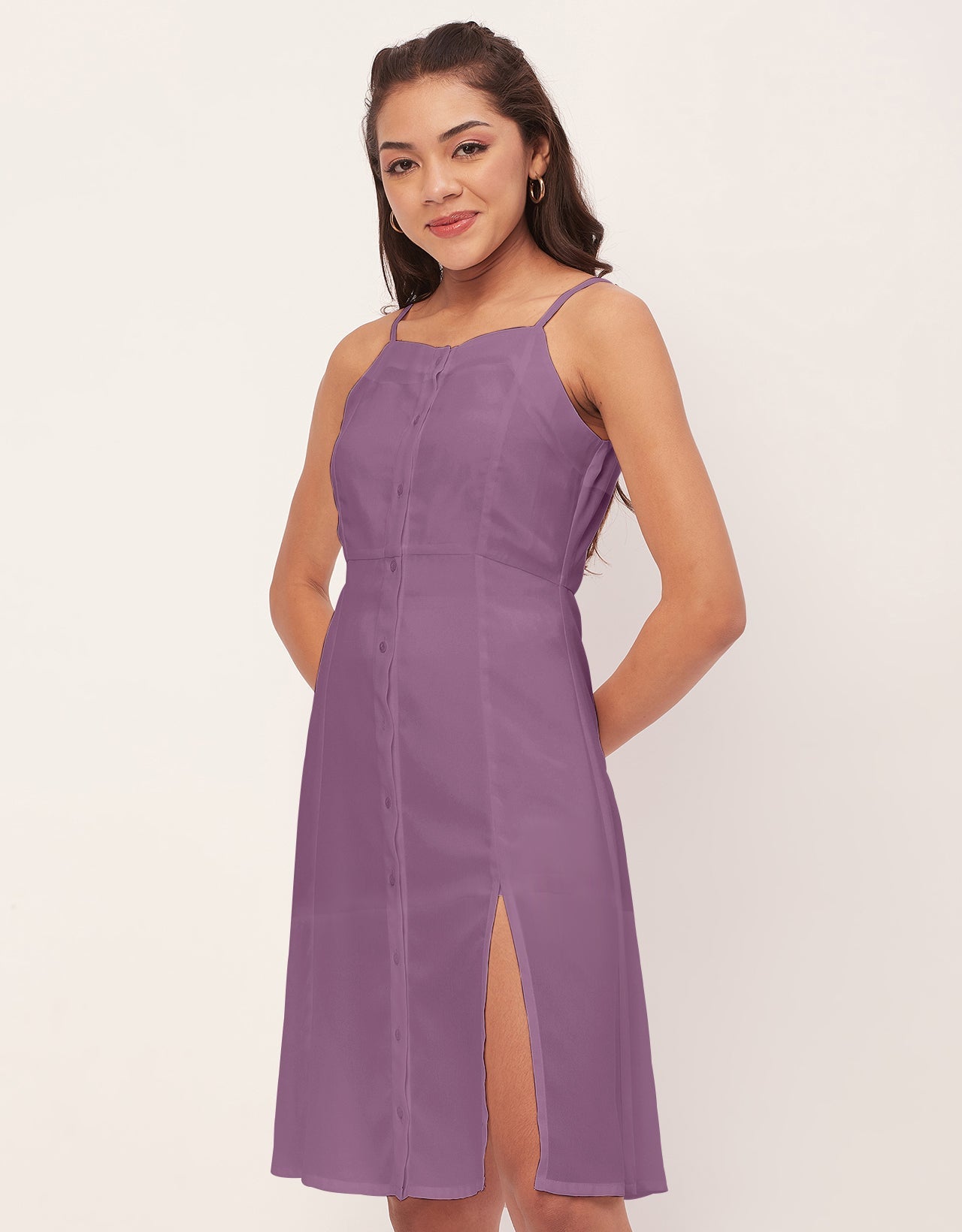 Buttoned Dress, Spaghetti Strap