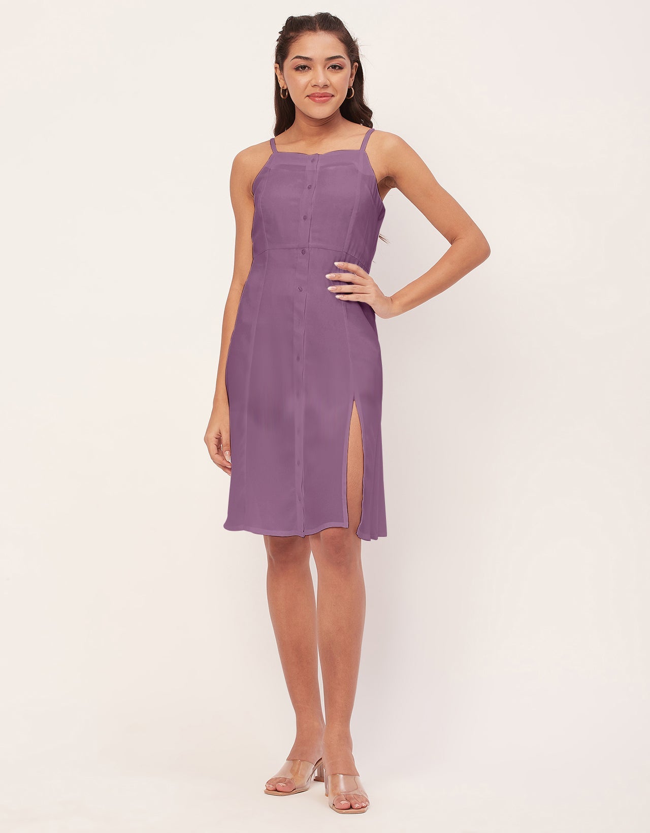 Buttoned Dress, Spaghetti Strap