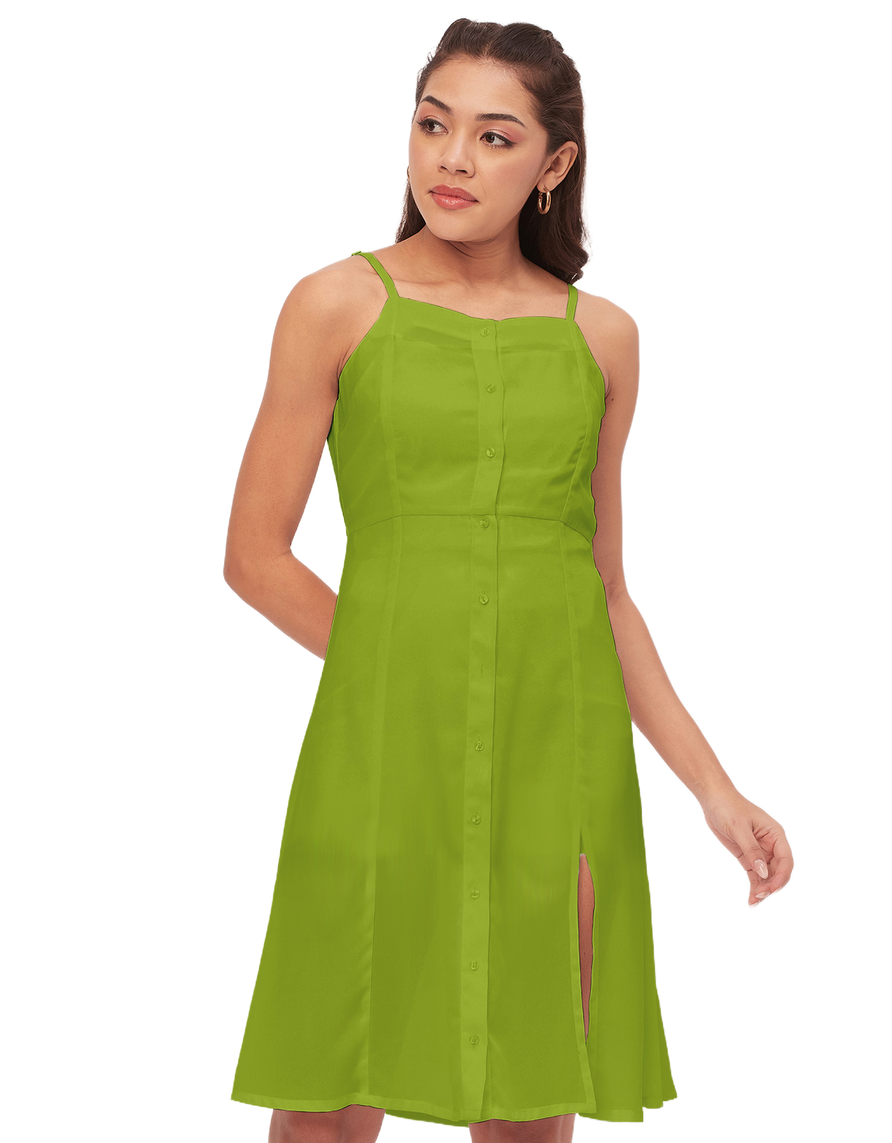 Buttoned Dress, Spaghetti Strap
