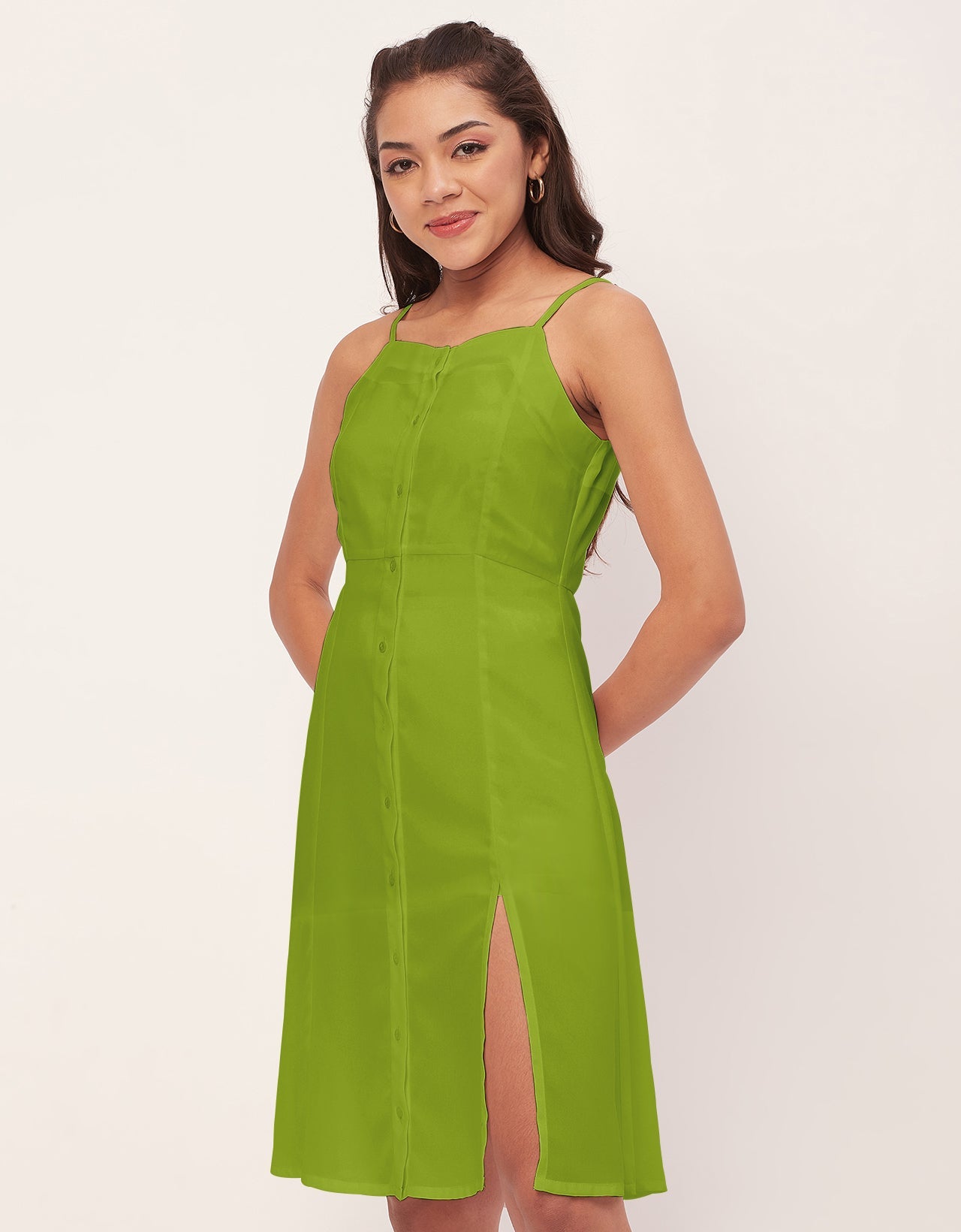 Buttoned Dress, Spaghetti Strap