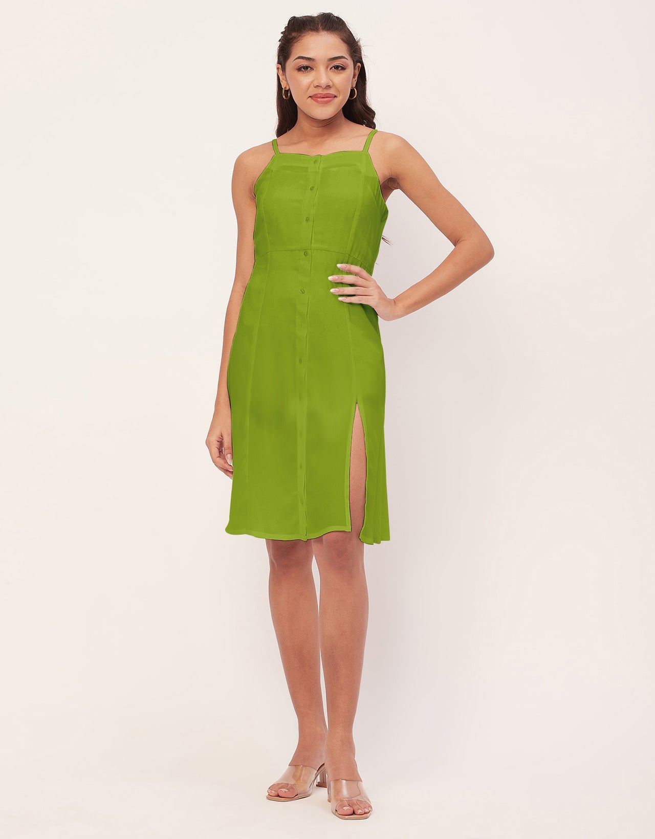 Buttoned Dress, Spaghetti Strap