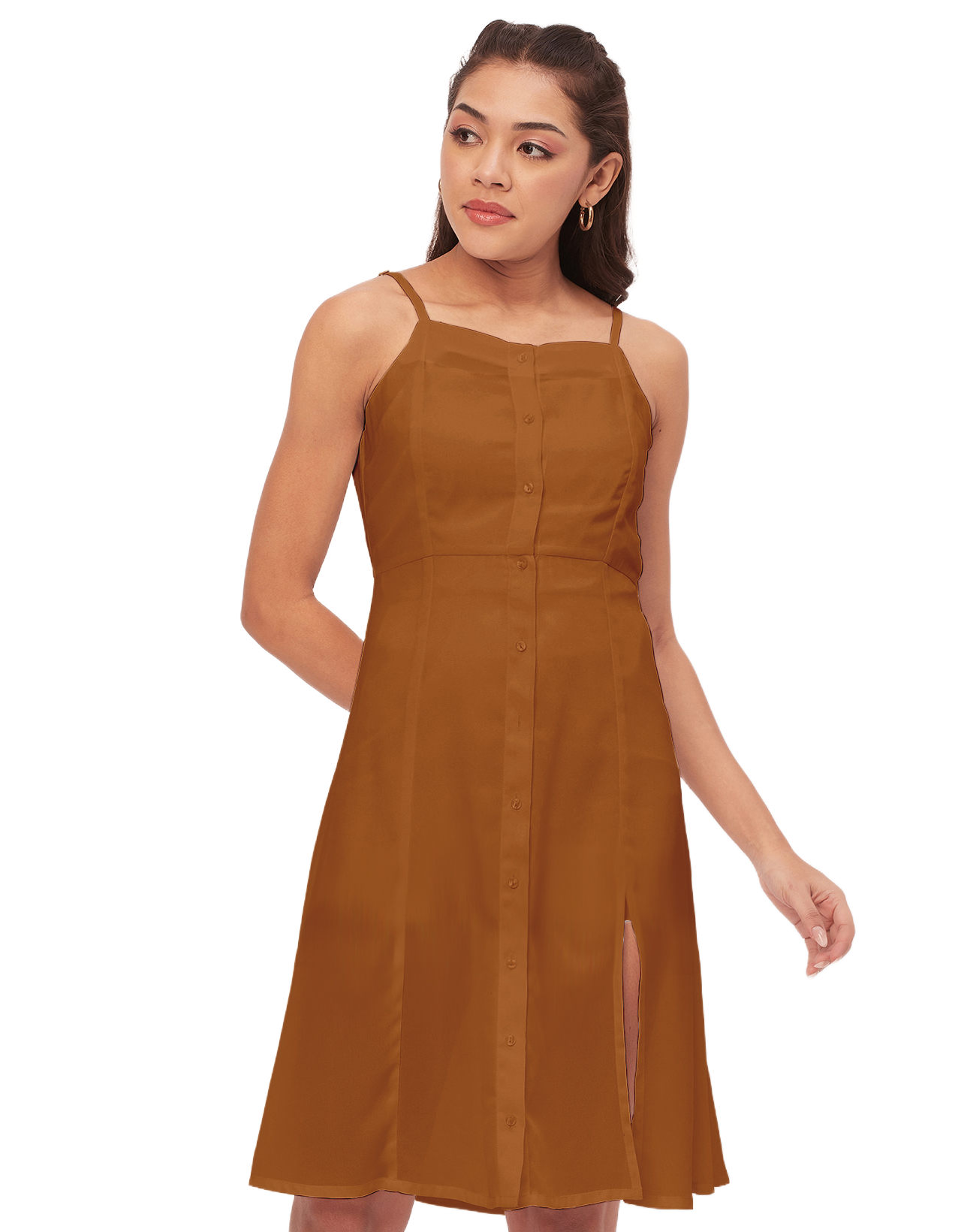 Buttoned Dress, Spaghetti Strap