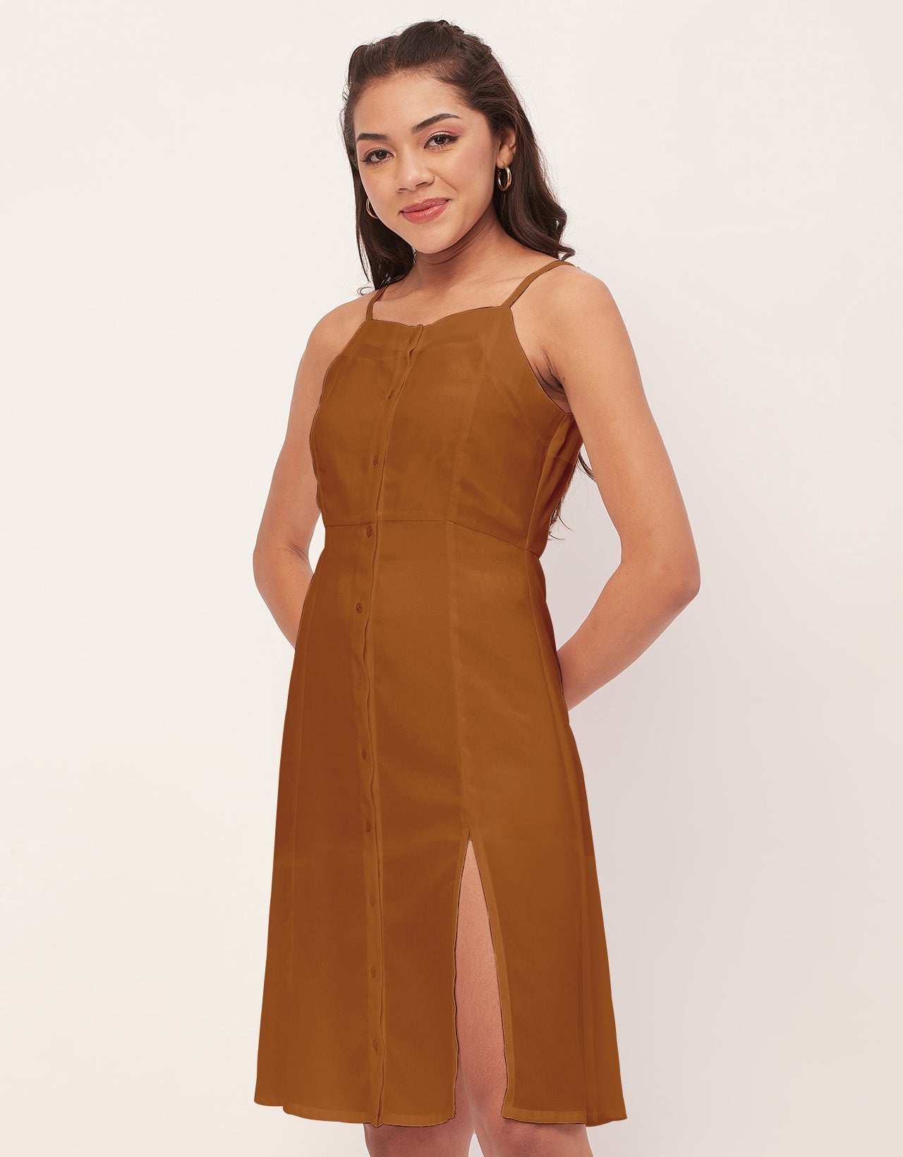 Buttoned Dress, Spaghetti Strap
