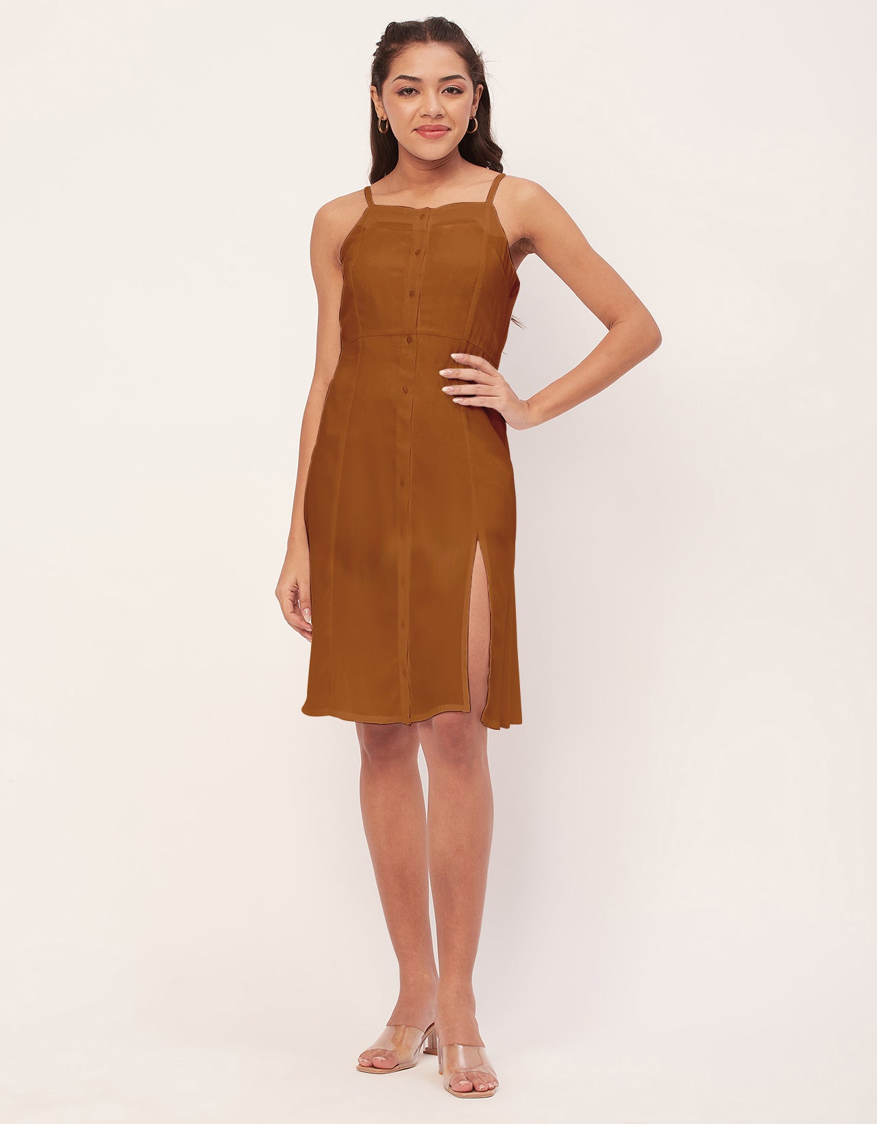 Buttoned Dress, Spaghetti Strap