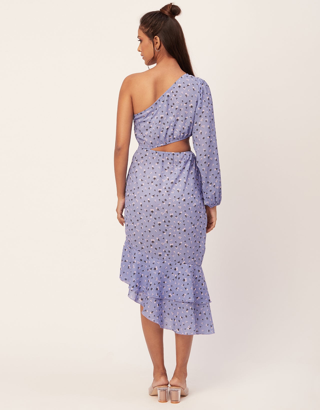 One Shoulder Ruffle Dress