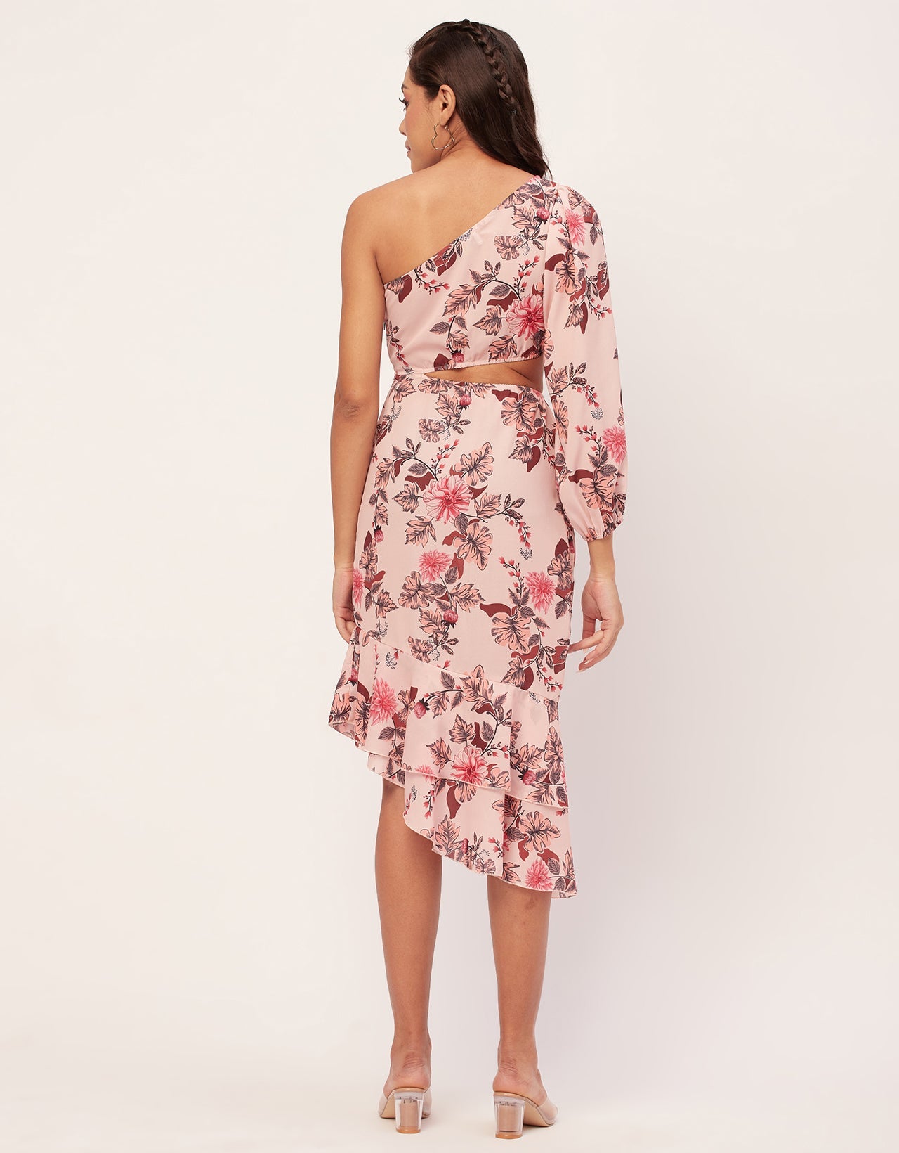 One Shoulder Ruffle Dress