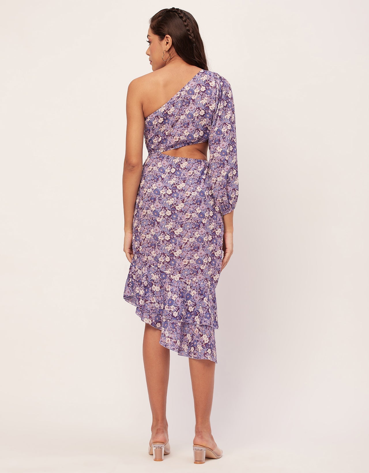 One Shoulder Ruffle Dress