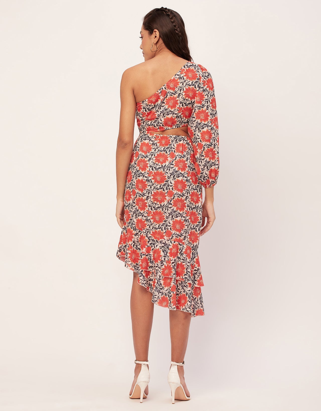 One Shoulder Ruffle Dress