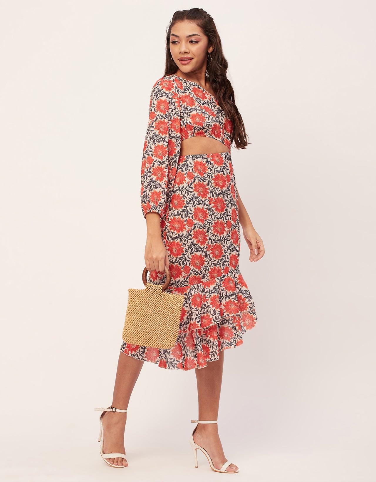 One Shoulder Ruffle Dress