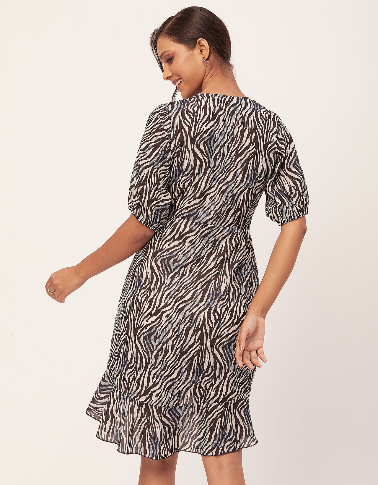 Casual Dresses, V-Neck Asymmetric