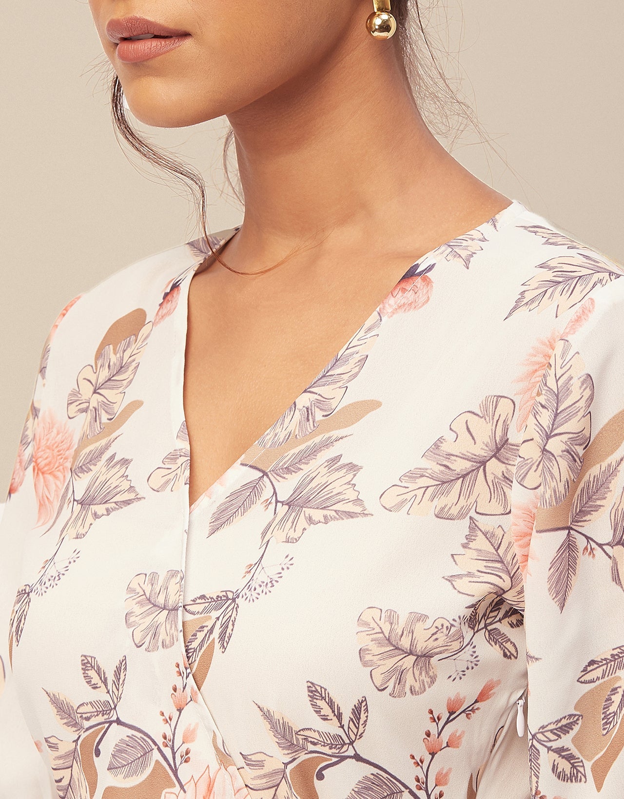 Casual Dresses, V-Neck Asymmetric