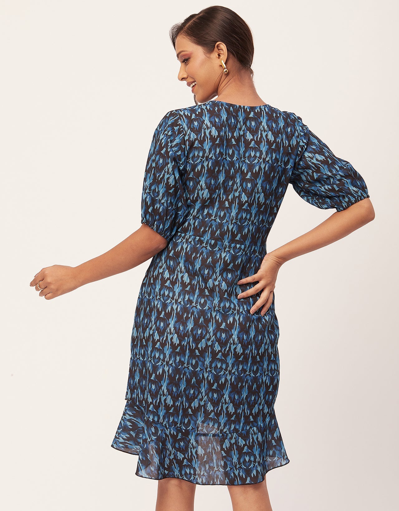 Casual Dresses, V-Neck Asymmetric