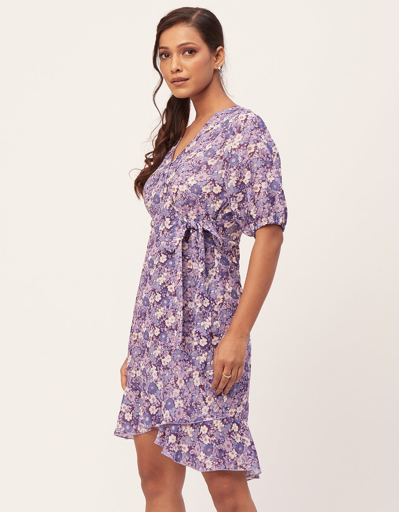 Casual Dresses, V-Neck Asymmetric