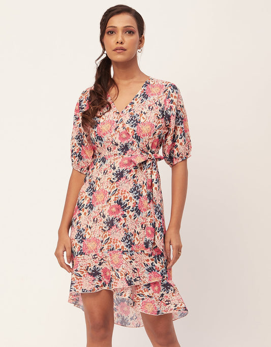 Casual Dresses, V-Neck Asymmetric