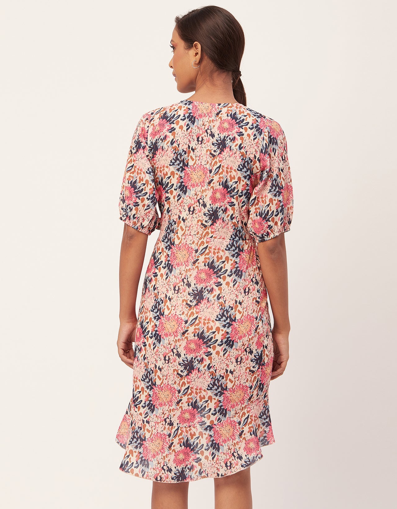 Casual Dresses, V-Neck Asymmetric