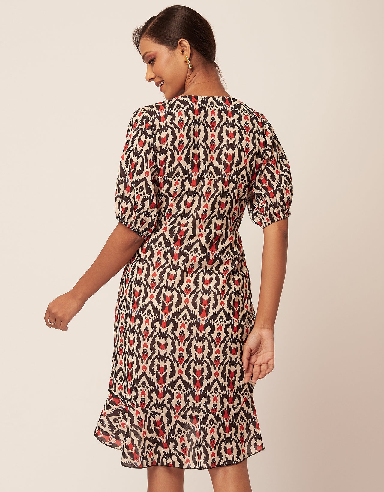 Casual Dresses, V-Neck Asymmetric