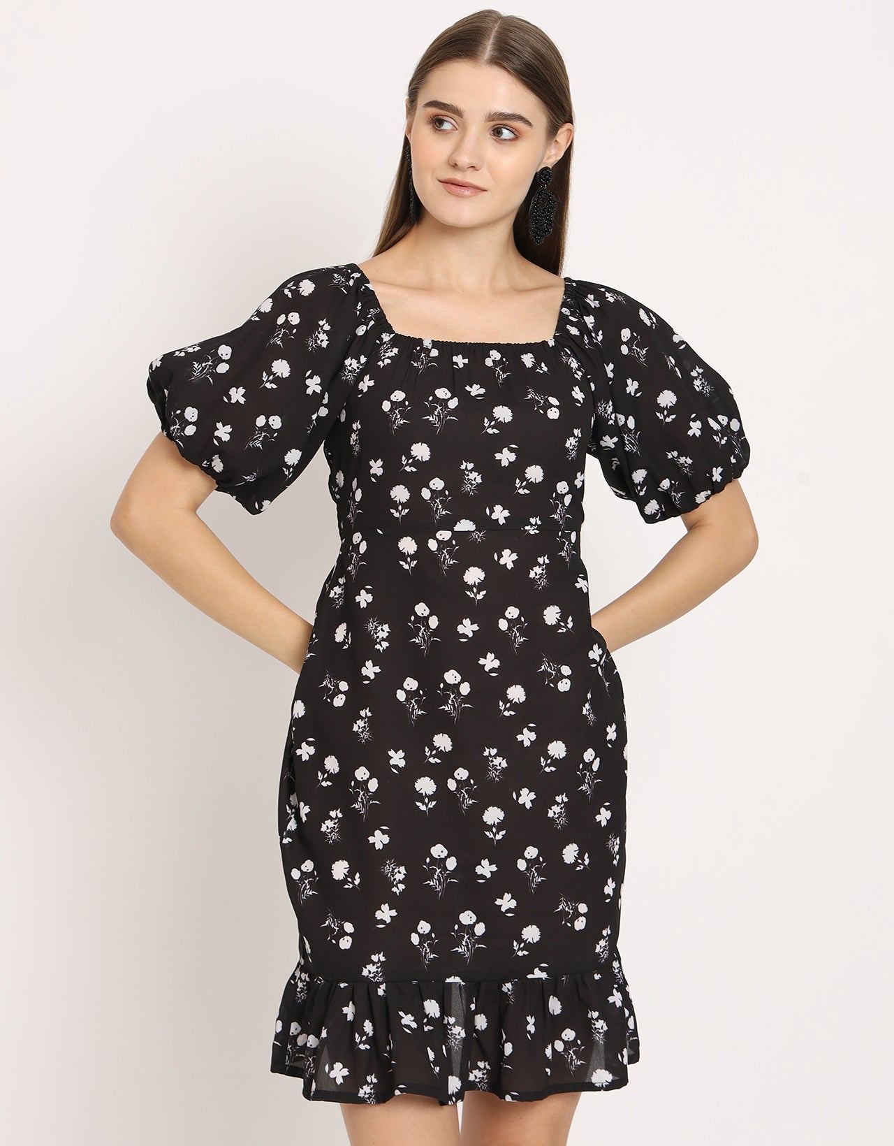 Square Neck Sheath Dress