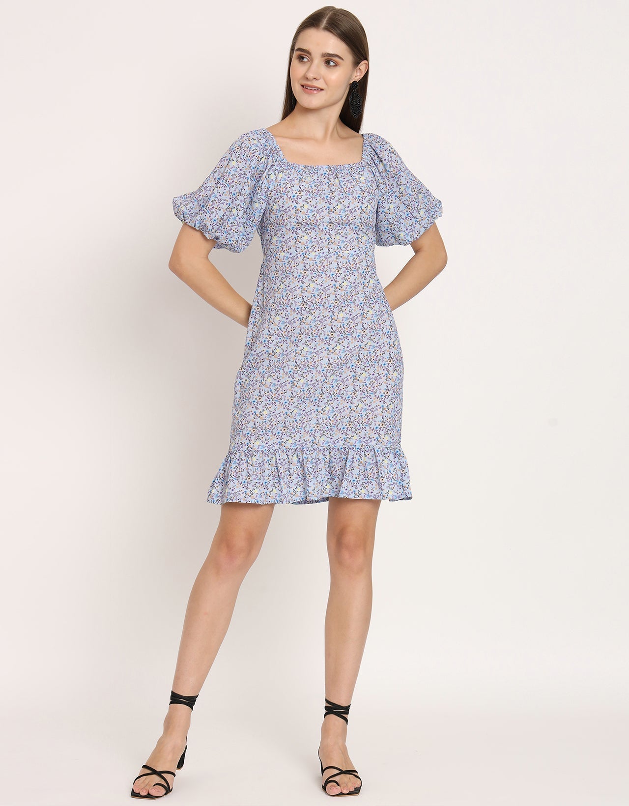 Square Neck Sheath Dress