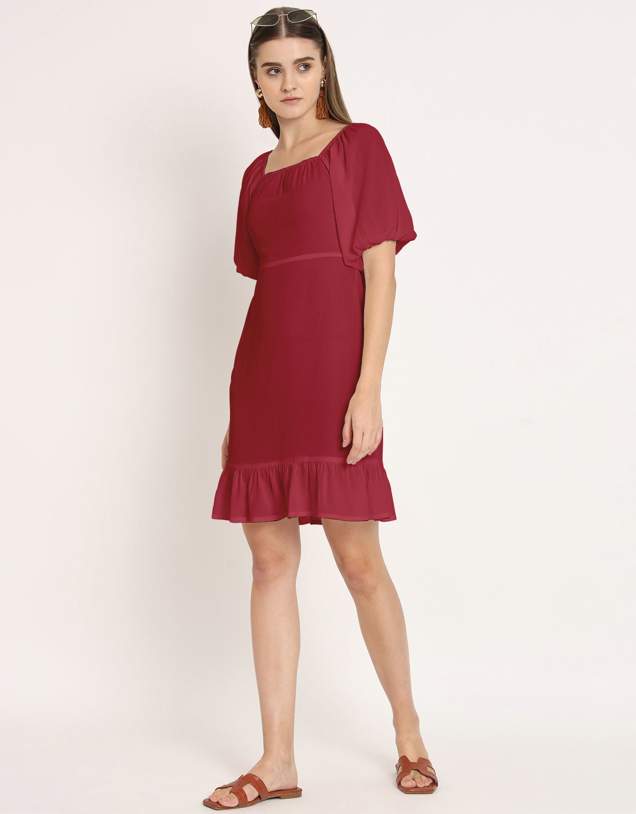 Square Neck Sheath Dress