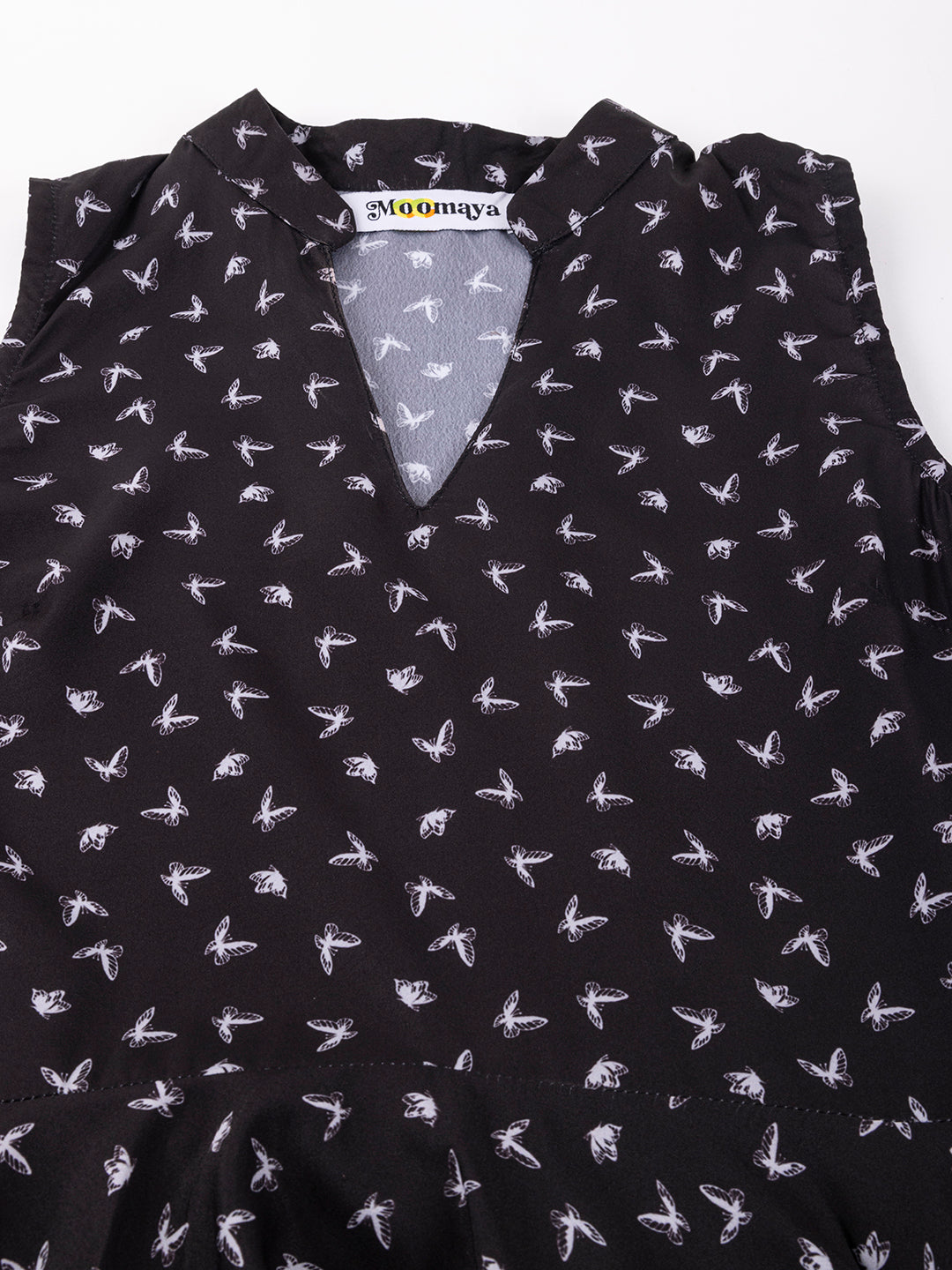 V Neck Printed Dress, Knee