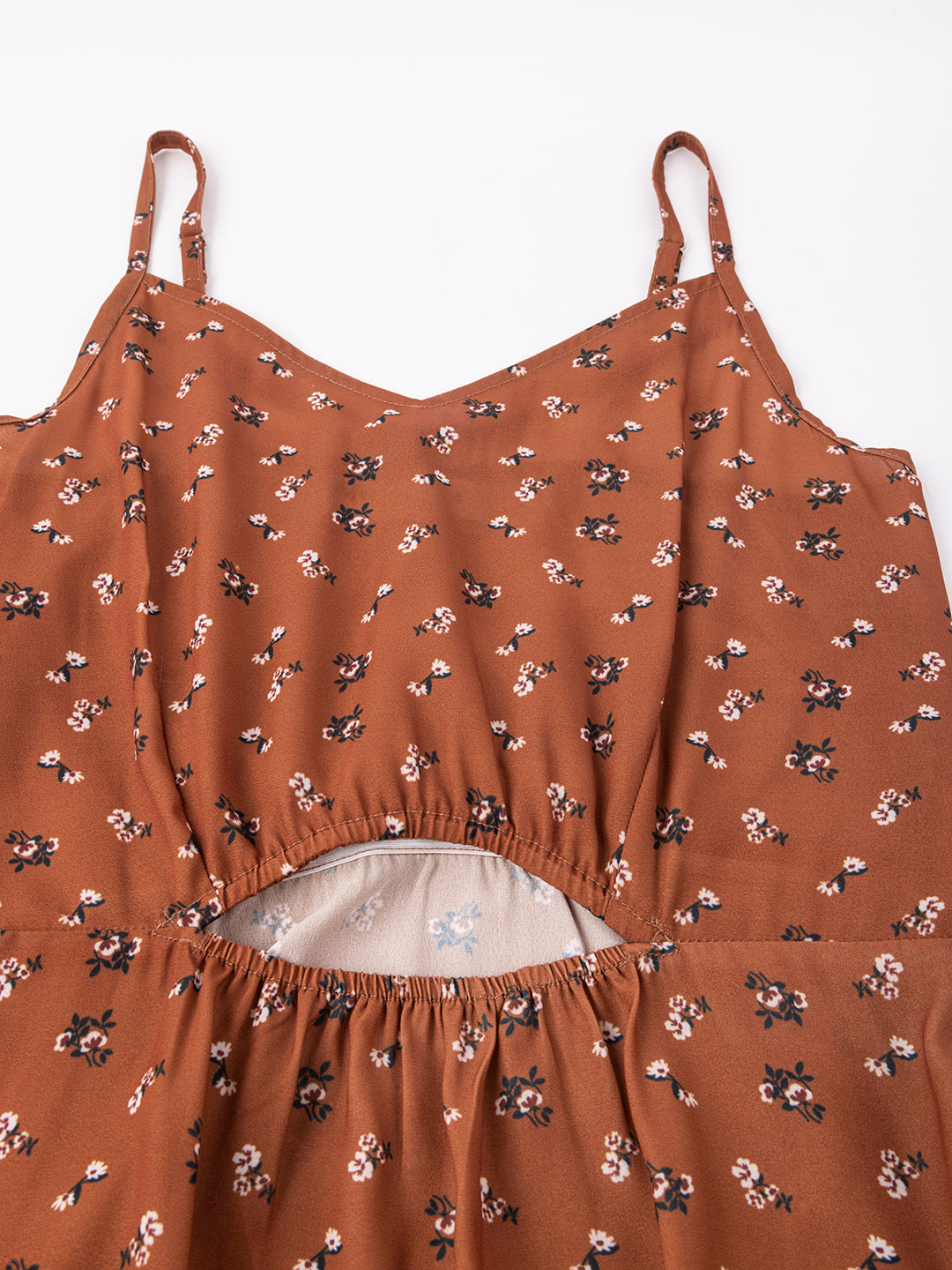 Printed Spaghetti Midi Dress