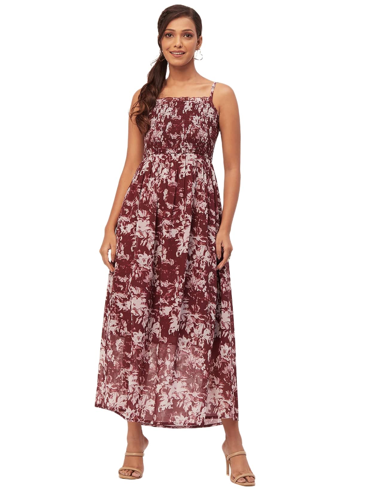 Smocked Maxi Dress, Strap
