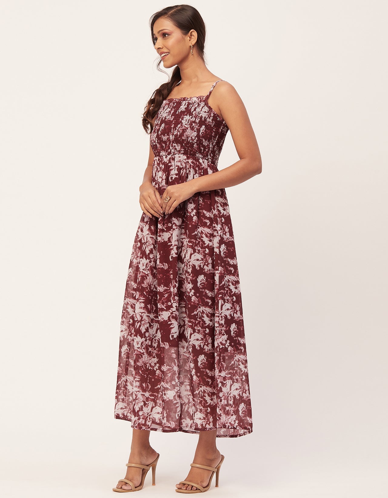 Smocked Maxi Dress, Strap
