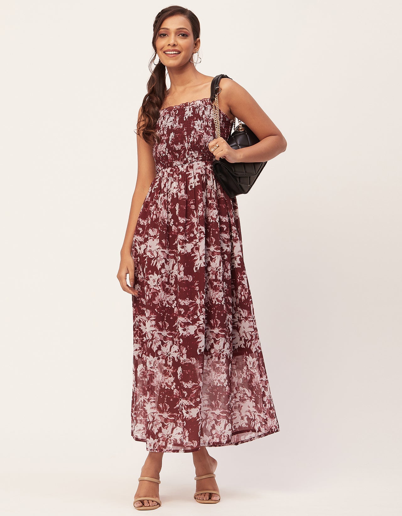 Smocked Maxi Dress, Strap