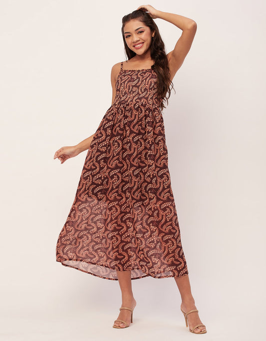 Smocked Maxi Dress, Strap