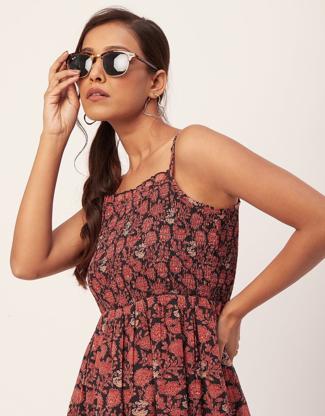 Smocked Maxi Dress, Strap