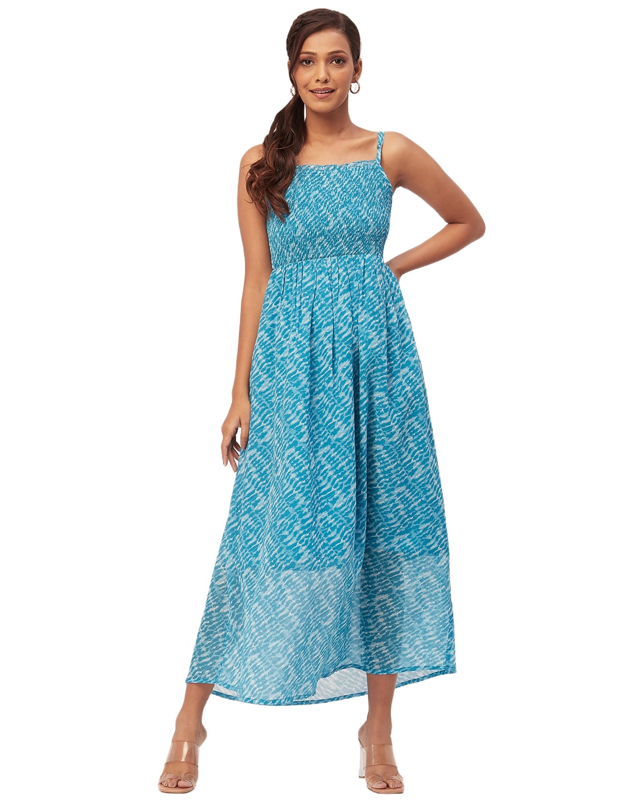 Smocked Maxi Dress, Strap