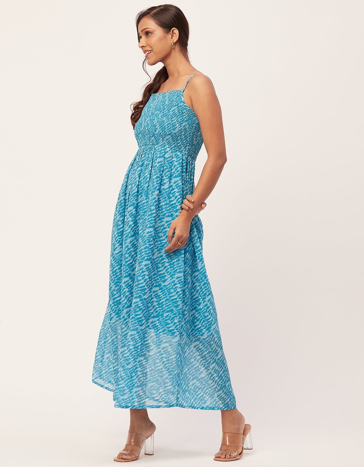 Smocked Maxi Dress, Strap